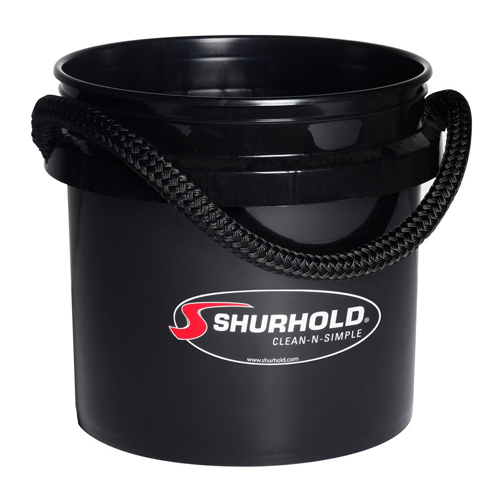 Shurhold Worlds Best Rope Handle Bucket 35 Gallon Black 2432