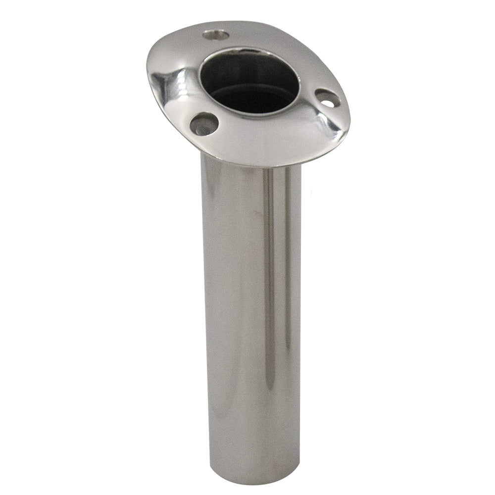 CE Smith 70 Series Standard Flush Mount Rod Holder 15 Degree Stainless Steel Cast Bottom Black Liner 536710C