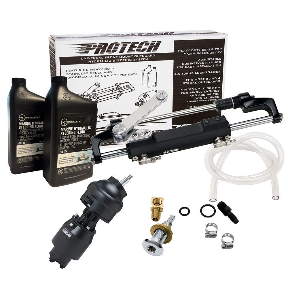 Uflex PROTECH 21 Front Mount Tilt OB Hydraulic System Includes UP28T Helm Pump Oil UC128TS2 Cylinder X52 Tilt No