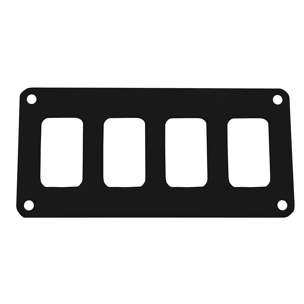 Pacer Switch Panel 4 Switch 1 Row 55 x 275 Black Powder Coated Aluminum PSC41BK