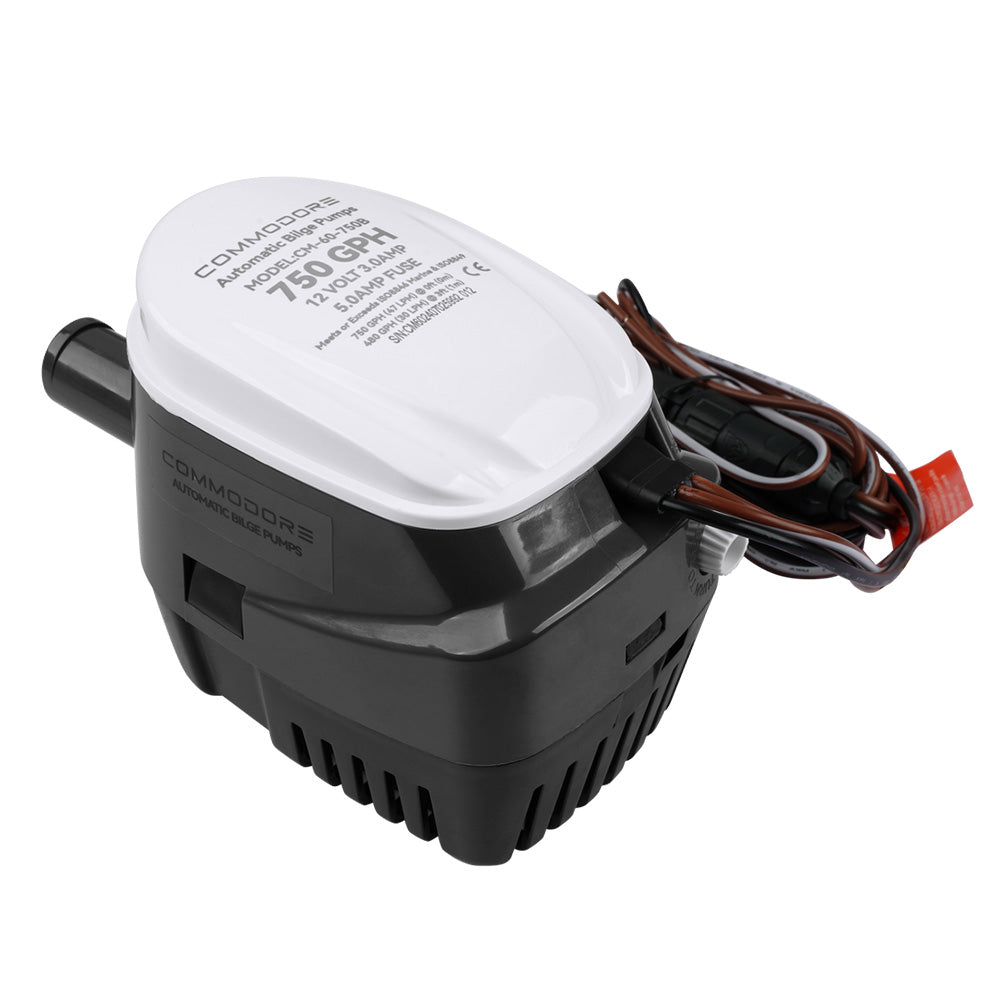 Commodore 750 GPH 60 Series Automatic Bilge Pump 12V CM60750B