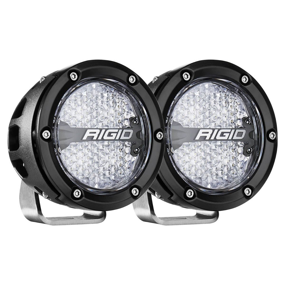 RIGID Industries 360Series RGBW 4 Offroad Lamp Diffused Beam wRGBW Backlight Pods Set of 2 36400