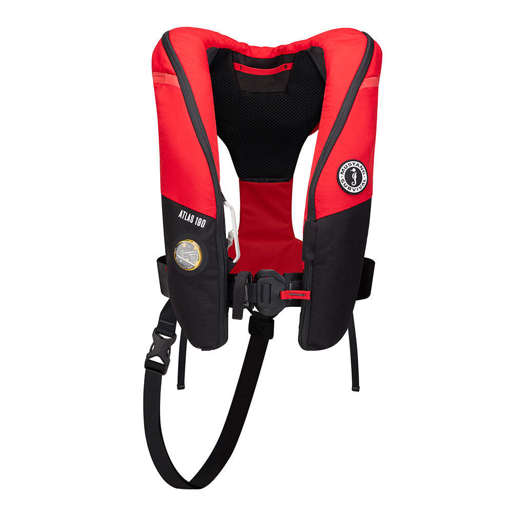 Mustang Atlas 190 DLX Open Ocean Inflatable PFD RedBlack MD3195E11230