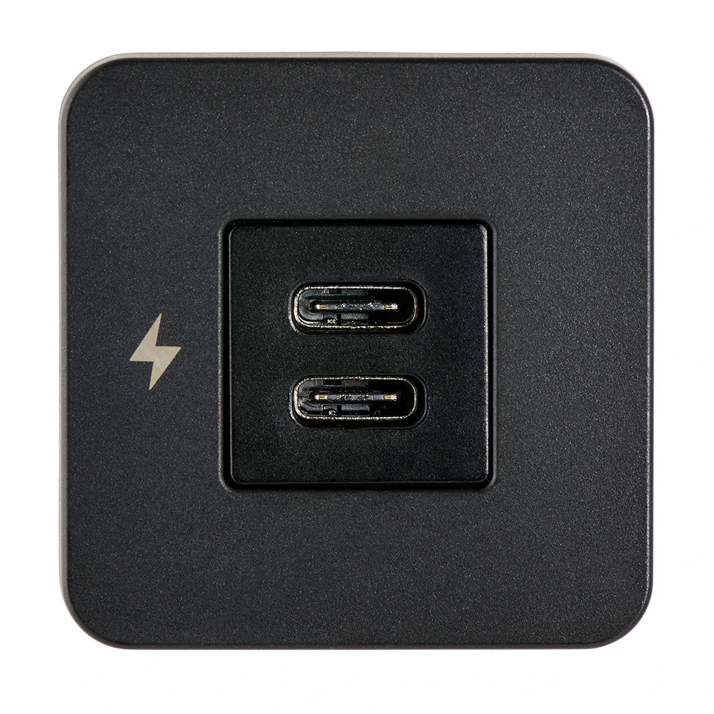 Scanstrut TILE USBC Interior Charging Socket 1224V Black Bezel SCTILE20