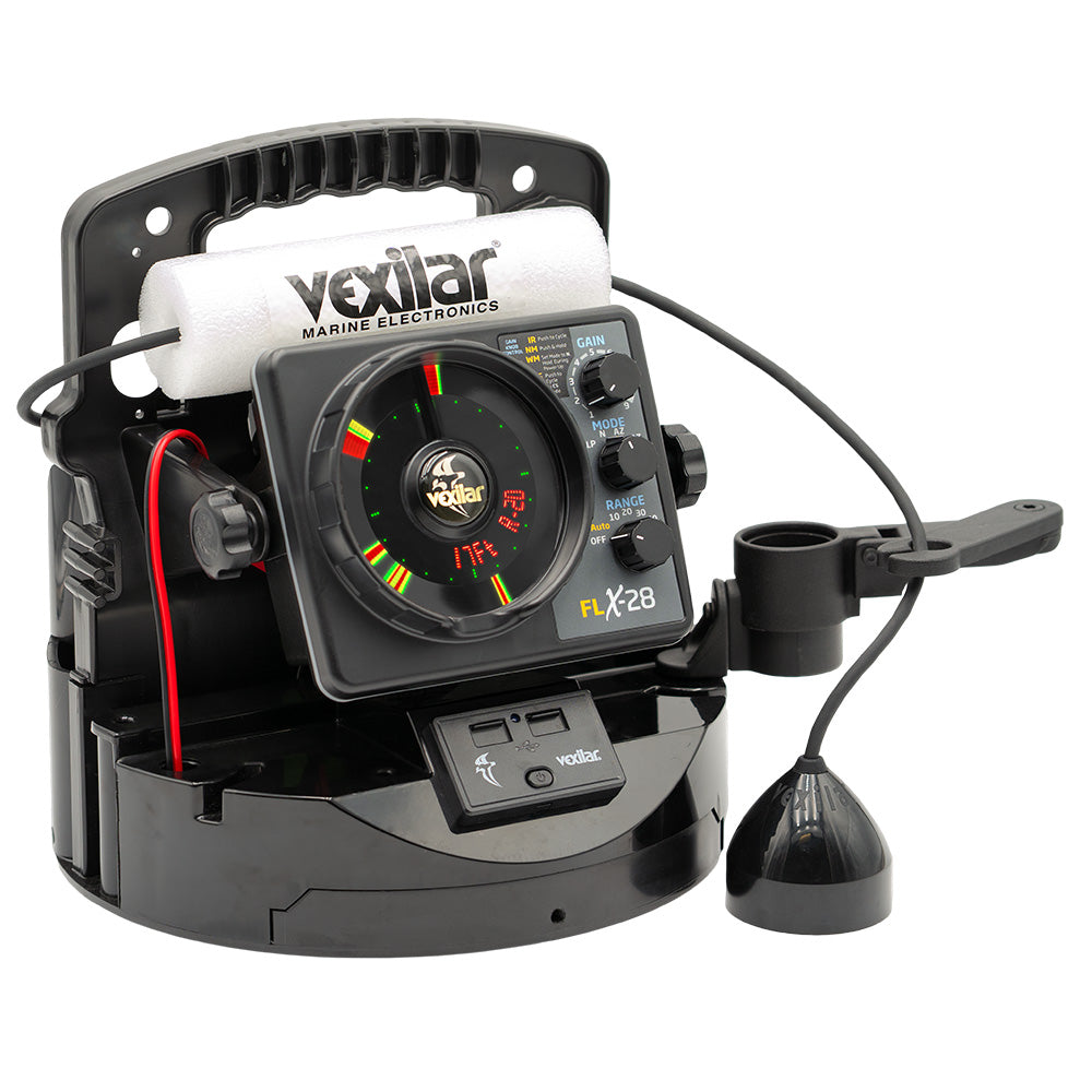 Vexilar FLX28 Pro Pack Elite Fishing System wPro View IceDucer Vexilar Lithium Battery PPEL28PV
