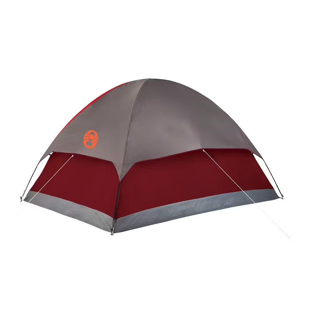 Coleman 4Person Flatwoods II Lightweight Dome Camping Tent Red 2207389