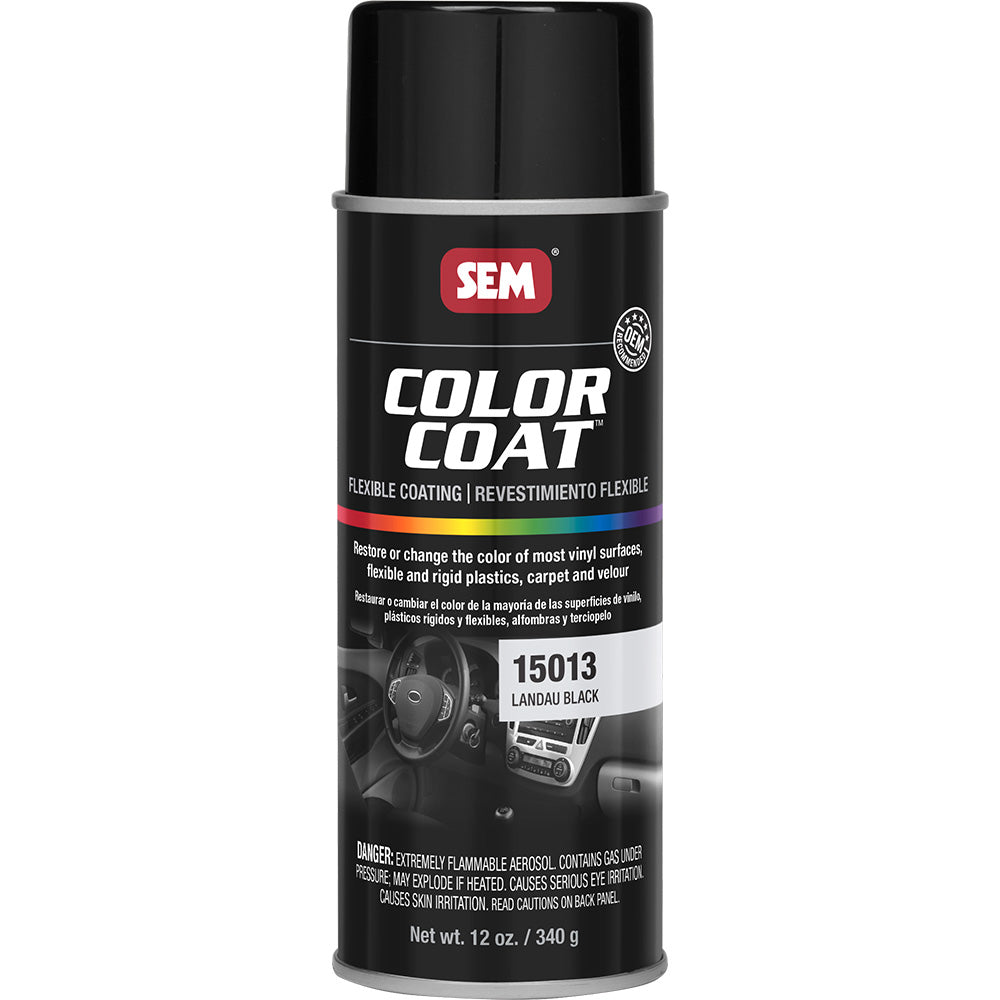 SEM Color Coat 16oz Aerosol Can Landau Black 15013
