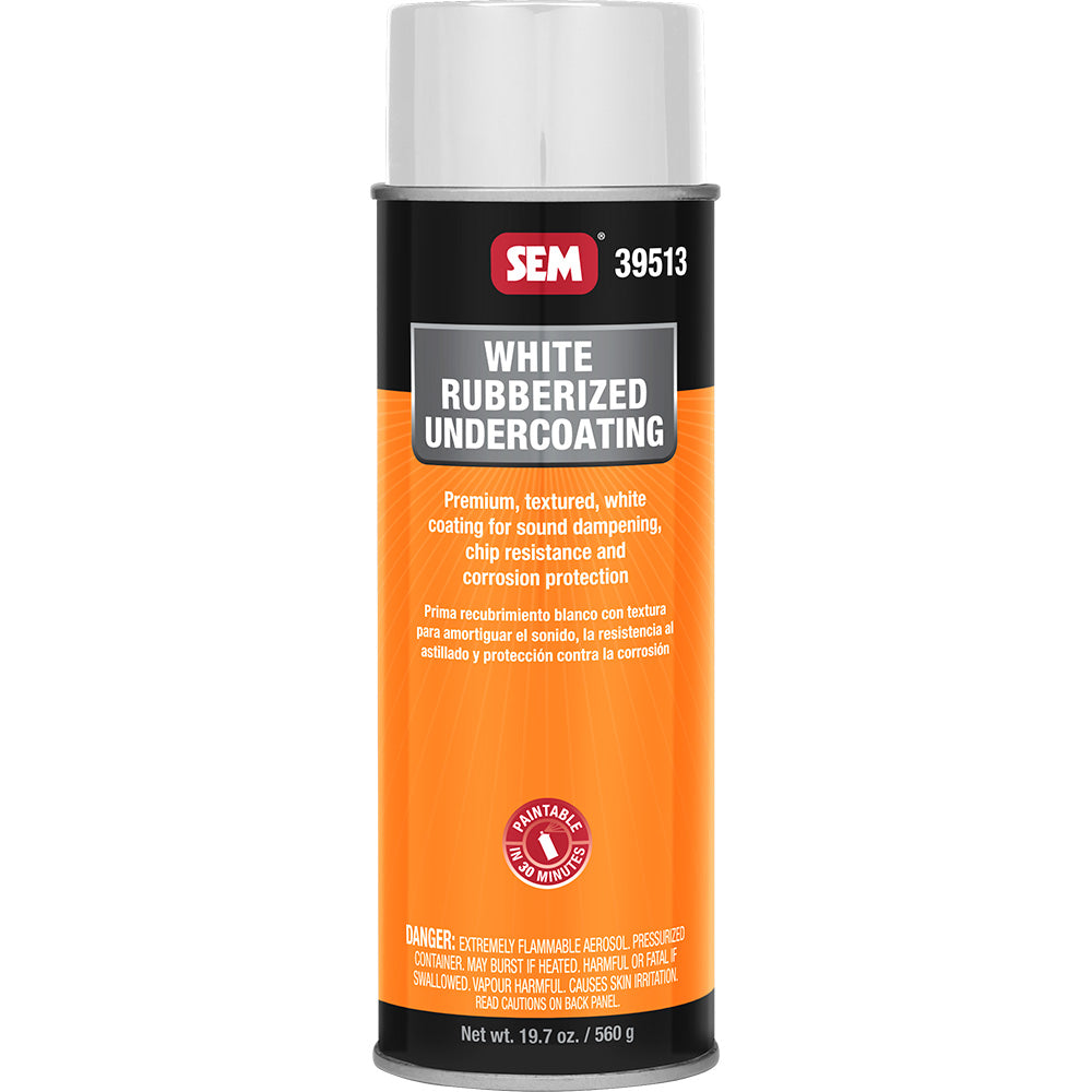 SEM Rubberized Undercoating 24oz Aerosol Can White 39513