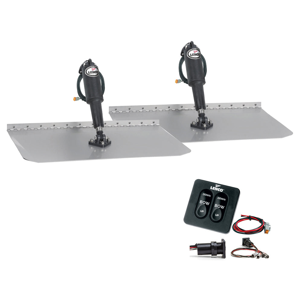 Lenco 12x12 Standard Trim Tab Kit wStandard Integrated Switch 12V 15105102