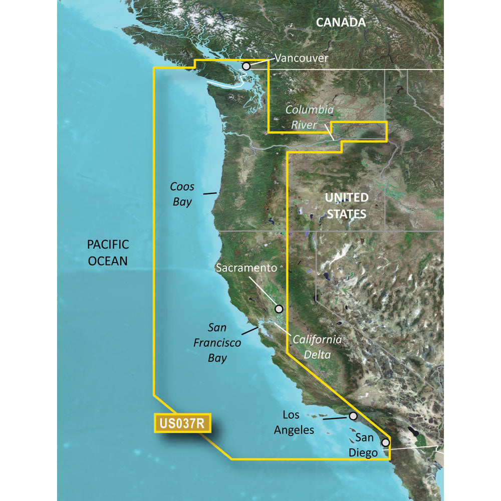 Garmin BlueChart g3 Vision HD VUS037R Vancouver San Diego microSDSD 010C100300