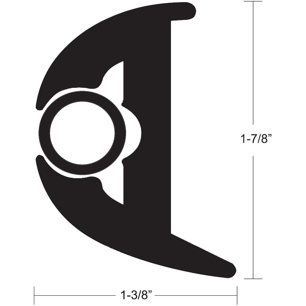 TACO Flex Vinyl Rub Rail Kit Black wBlack Insert 70 178 x 138 V113426BBK702