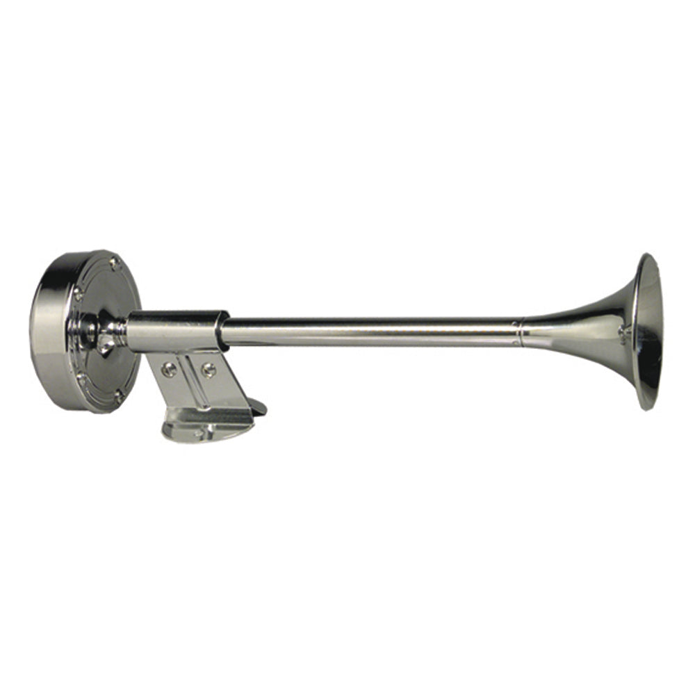 Schmitt Marine Deluxe AllStainless Shorty Single Trumpet Horn 12V 10009