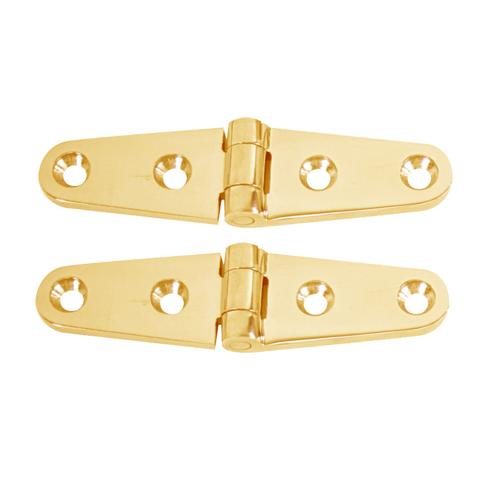 Whitecap Strap Hinge Polished Brass 4 x 1 Pair S0604BC