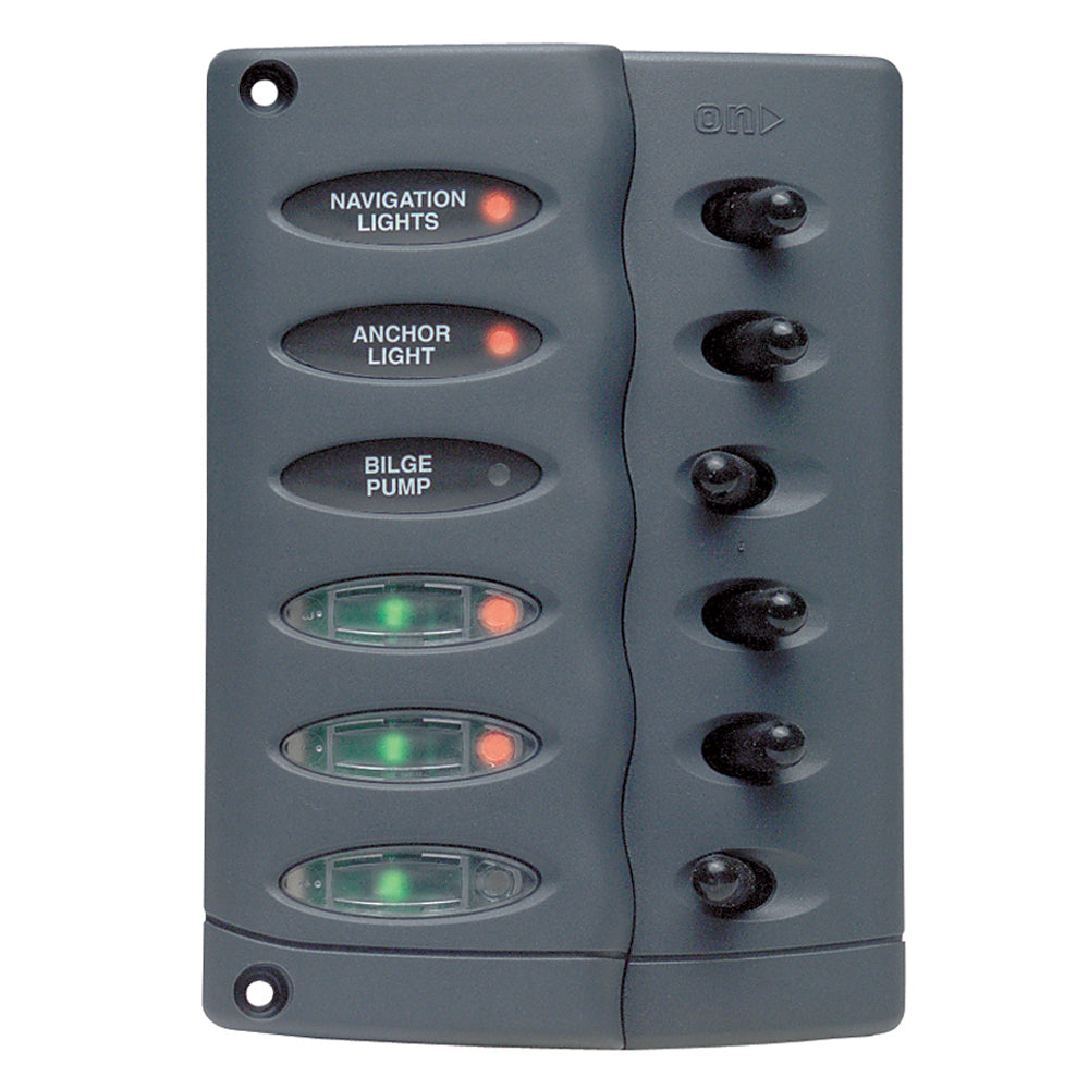 BEP Contour Switch Panel Waterproof 6 Way CSP6