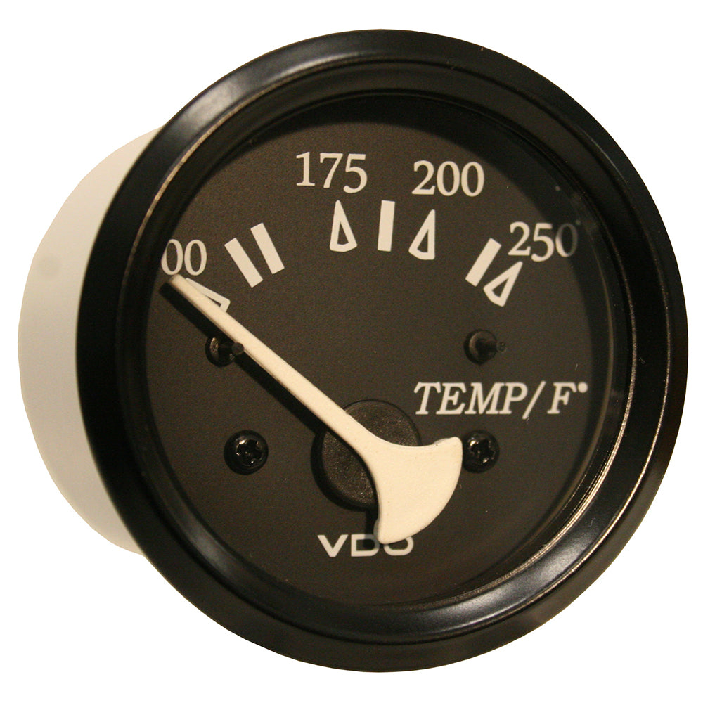 VDO Cockpit Marine 52mm 2116 250 F Water Temperature Gauge Black DialBezel 31011801