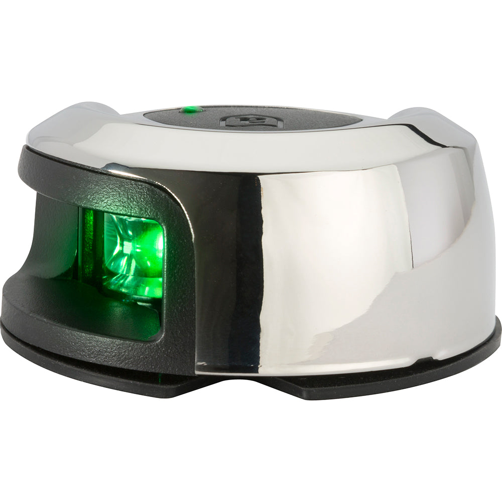 Attwood LightArmor Deck Mount Navigation Light Stainless Steel Starboard green 2NM NV2012SSG7