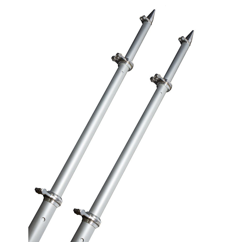 TACO 18 Deluxe Outrigger Poles wRollers SilverSilver OT0318HDVEL