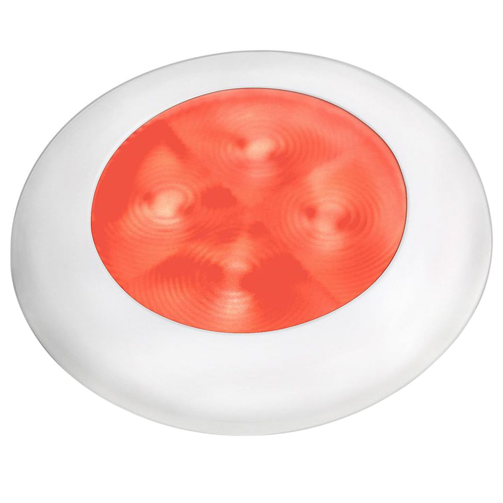 Hella Marine Red LED Round Courtesy Lamp White Bezel 24V 980508241