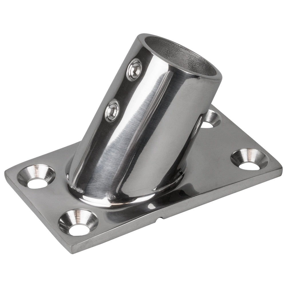 SeaDog Rail Base Fitting Rectangular Base 60 316 Stainless Steel 178 x 314 1 OD 2816011