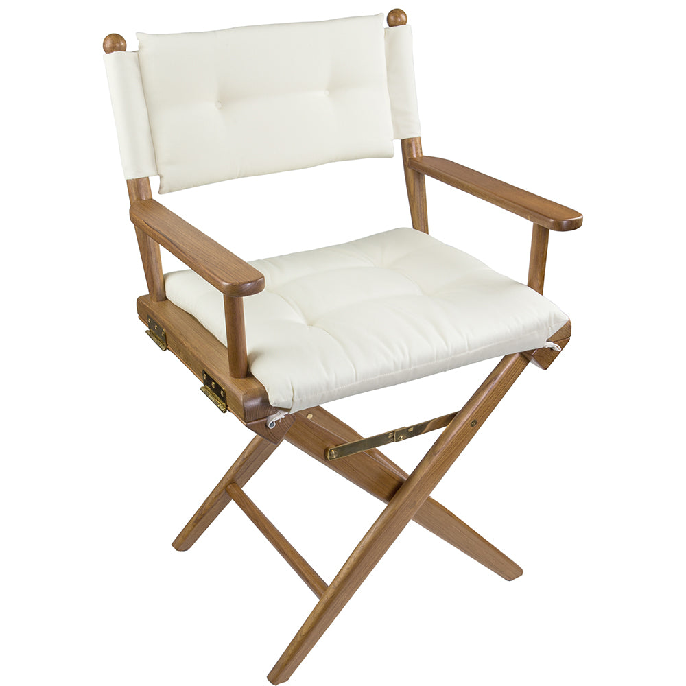 Whitecap Directors Chair wCream Cushion Teak 61043
