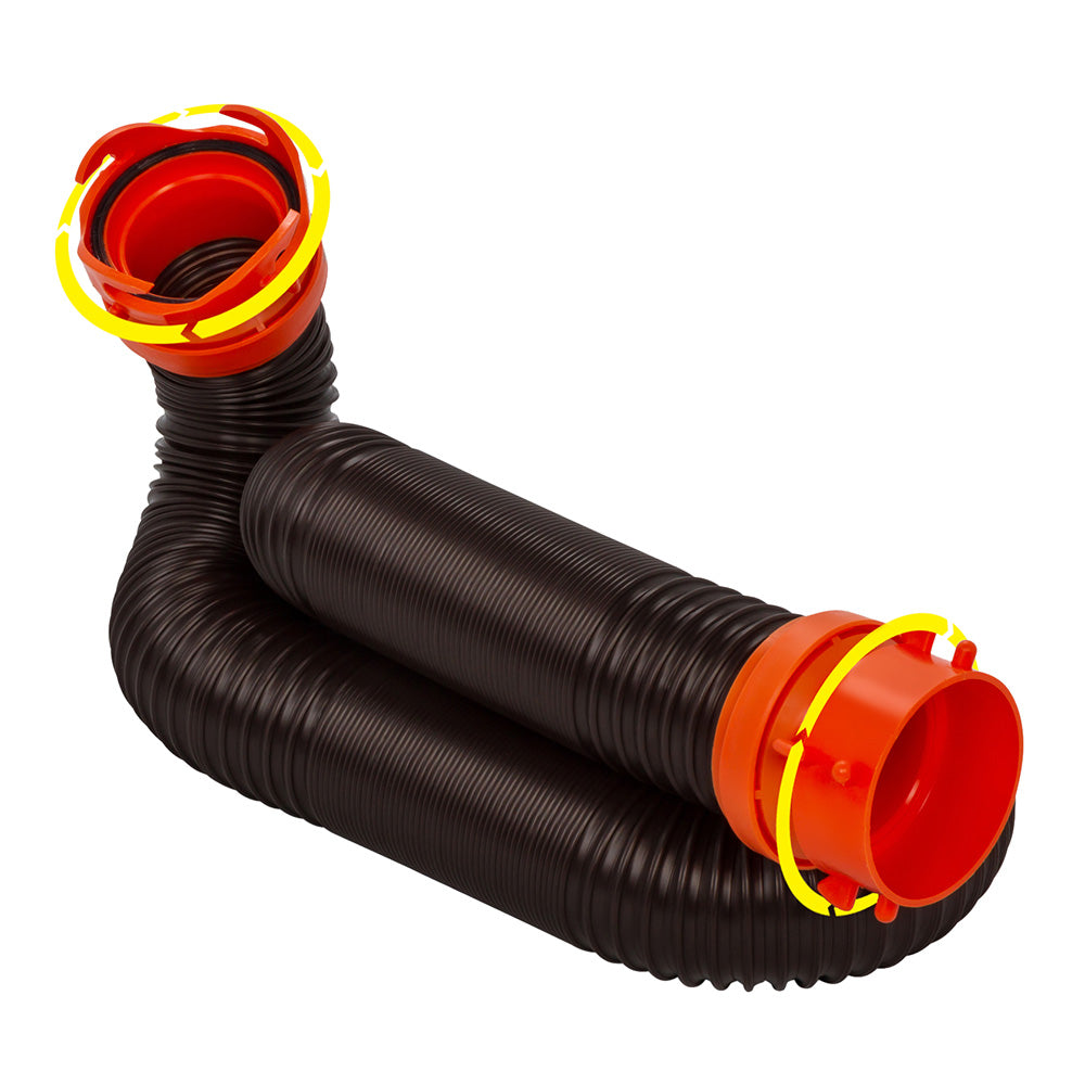 Camco RhinoFLEX 10 Sewer Hose Extension wSwivel Bayonet Lug 39764