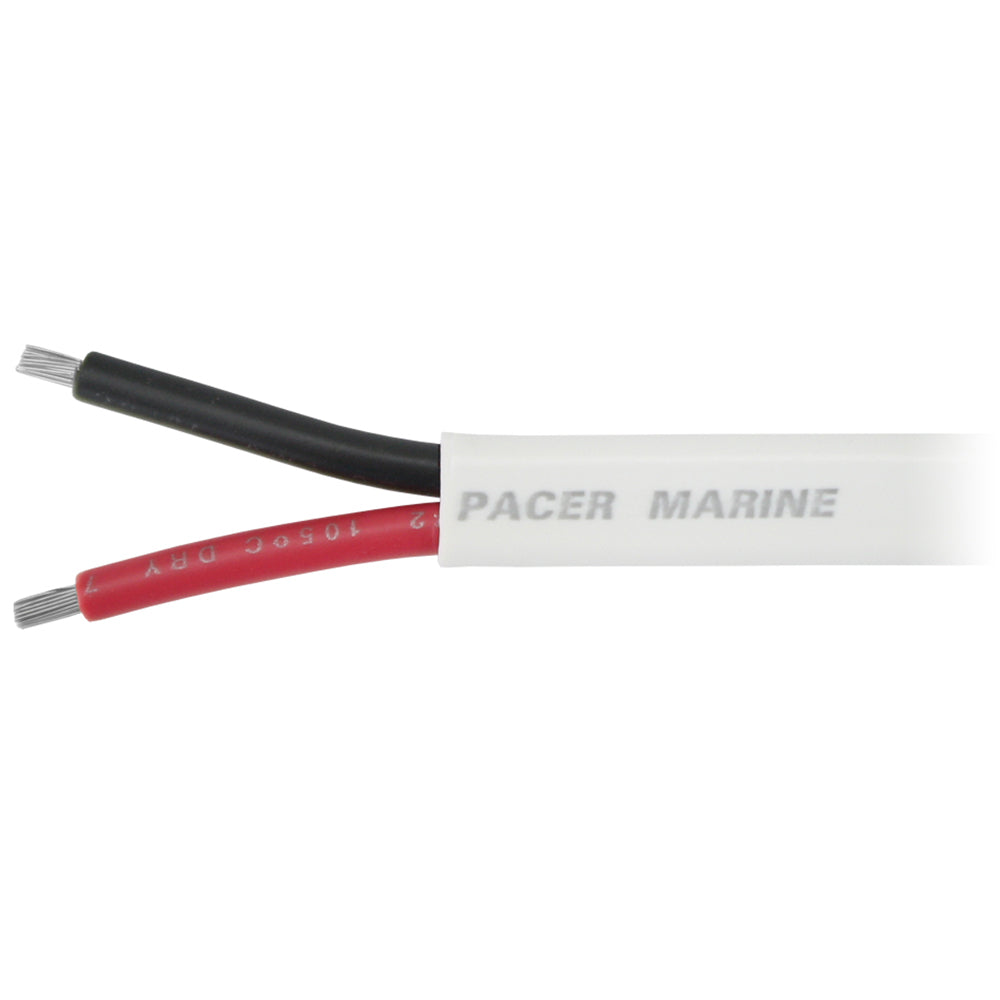 Pacer 82 AWG Duplex Cable Flat Cable RedBlack Sold By The Foot W82DCFT