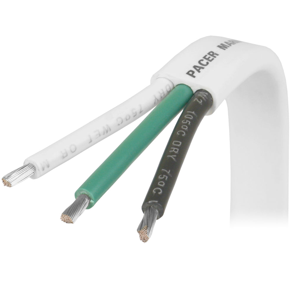 Pacer 123 AWG Triplex Cable BlackGreenWhite 100 W123100
