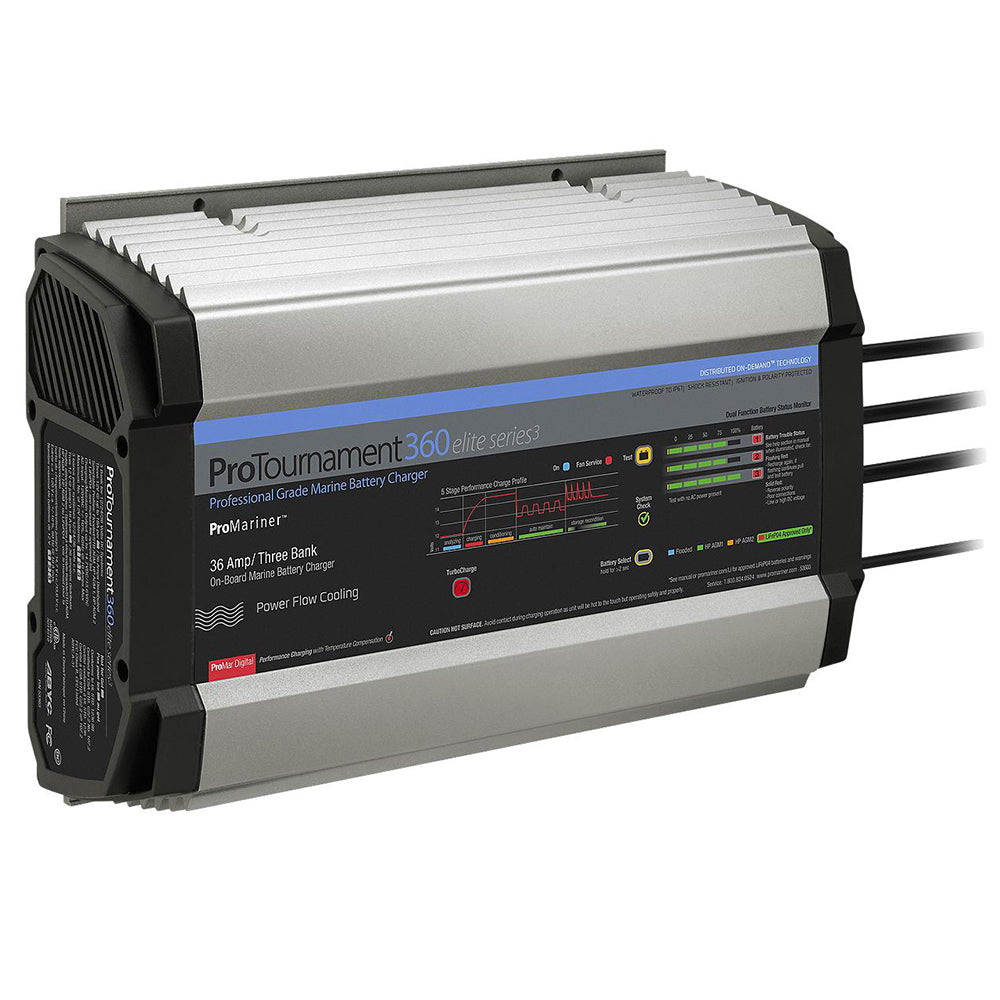 ProMariner ProTournament 360 Elite Series3 3Bank OnBoard Marine Battery Charger 53363