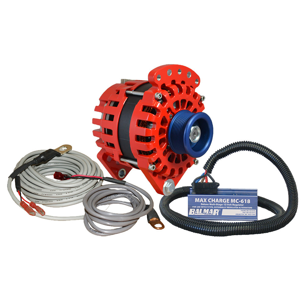 Balmar Alternator 170 AMP Kit 12V 315 Dual Foot Saddle J10 Pulley Regulator Temp Sensor XTCR170J10KIT
