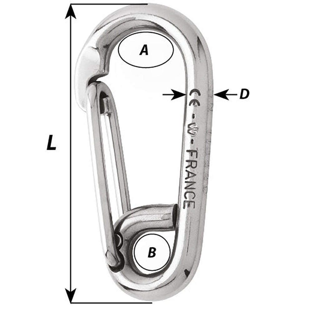 Wichard Symmetric Carbin Hook 120mm Length 1532 02317