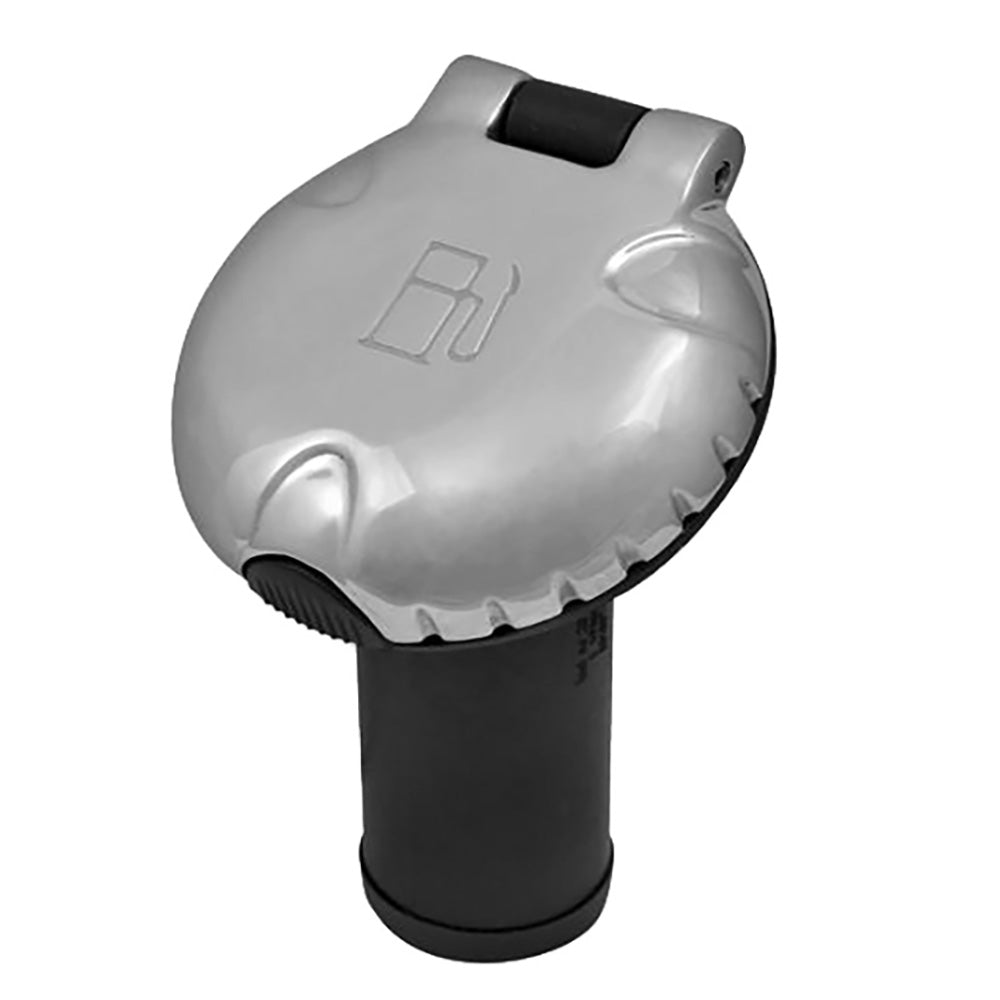 Attwood Deck Fill fCarbon Canister System Angled Body Scalloped Chrome Cap 99DFCCAZ1S