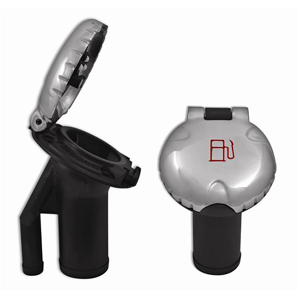 Attwood Deck Fill fPressure Relief Systems Angled Body Scalloped Stainless Steel Cap 99DFPVAS1S