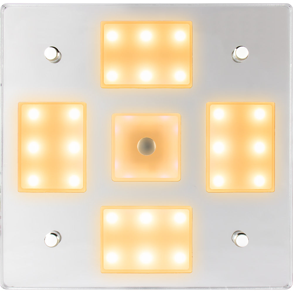 SeaDog Square LED Mirror Light wOnOff Dimmer White Blue 4018403