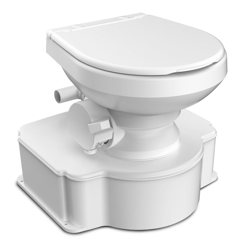 Dometic White M65 Marine Gravity Toilet Standard Seat Size wFoot Pedal 312070001