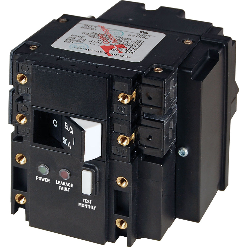 Blue Sea CSeries ELCI Circuit Breaker Double Pole 240V AC 50A 3093