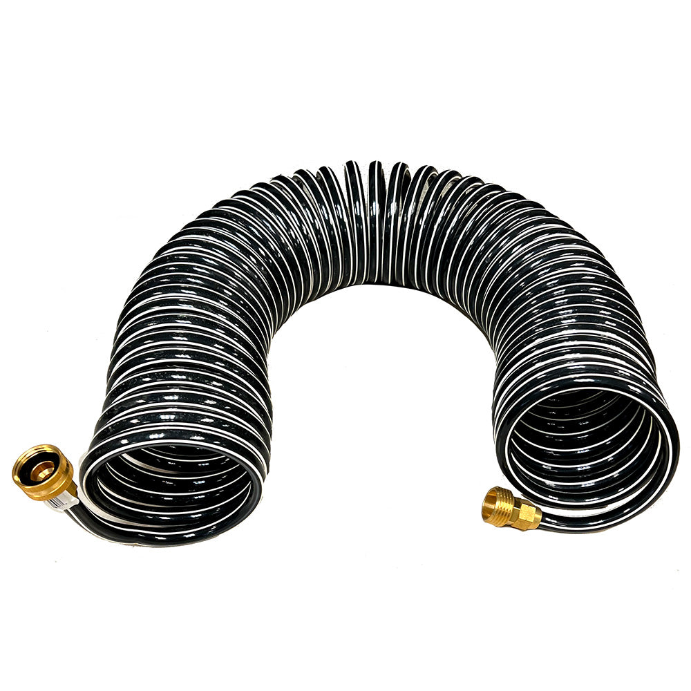 Trident Marine Coiled Wash Down Hose wBrass Fittings  25 16725