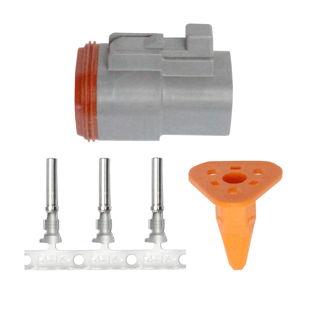 Pacer DT Deutsch Plug Repair Kit  1418 AWG 3 Position TDT06F3RS