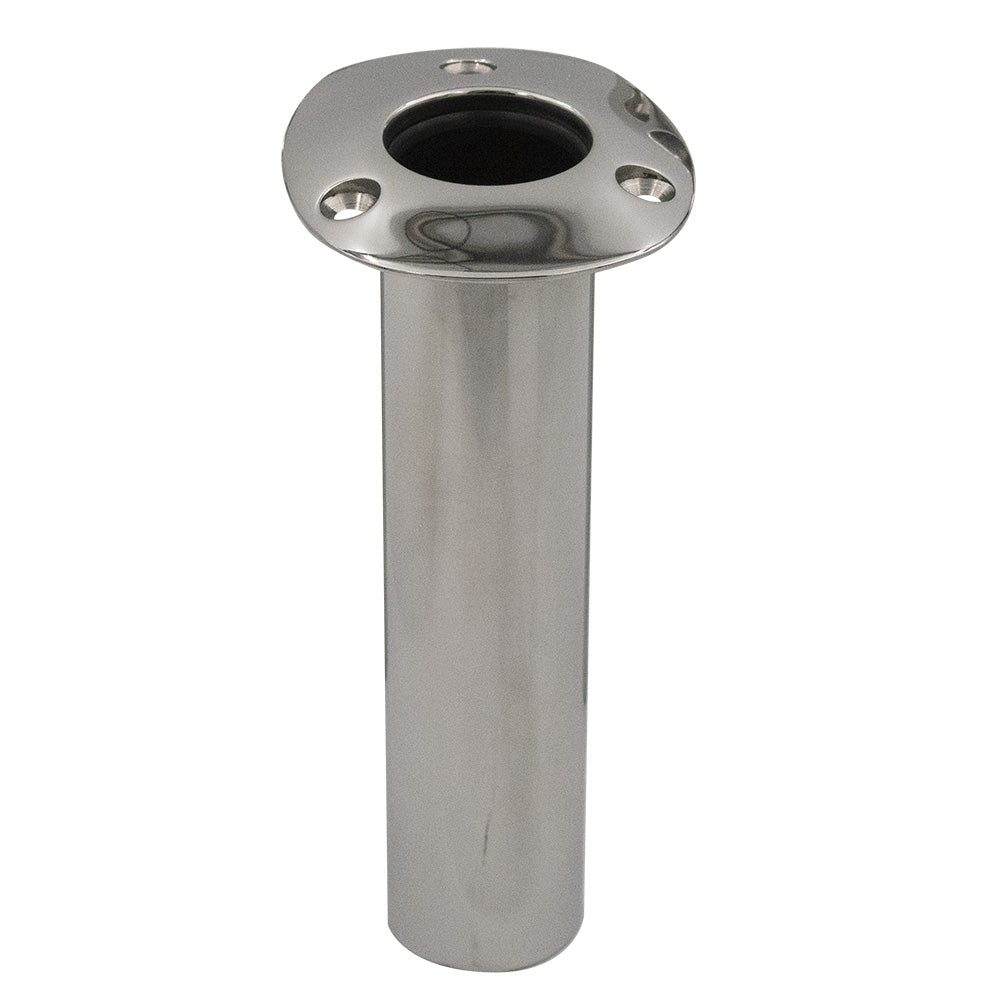 CE Smith 70 Series Standard Flush Mount Rod Holder  0 Degree  Stainless Steel  Gimbal Bar Bottom  Black Liner 536700