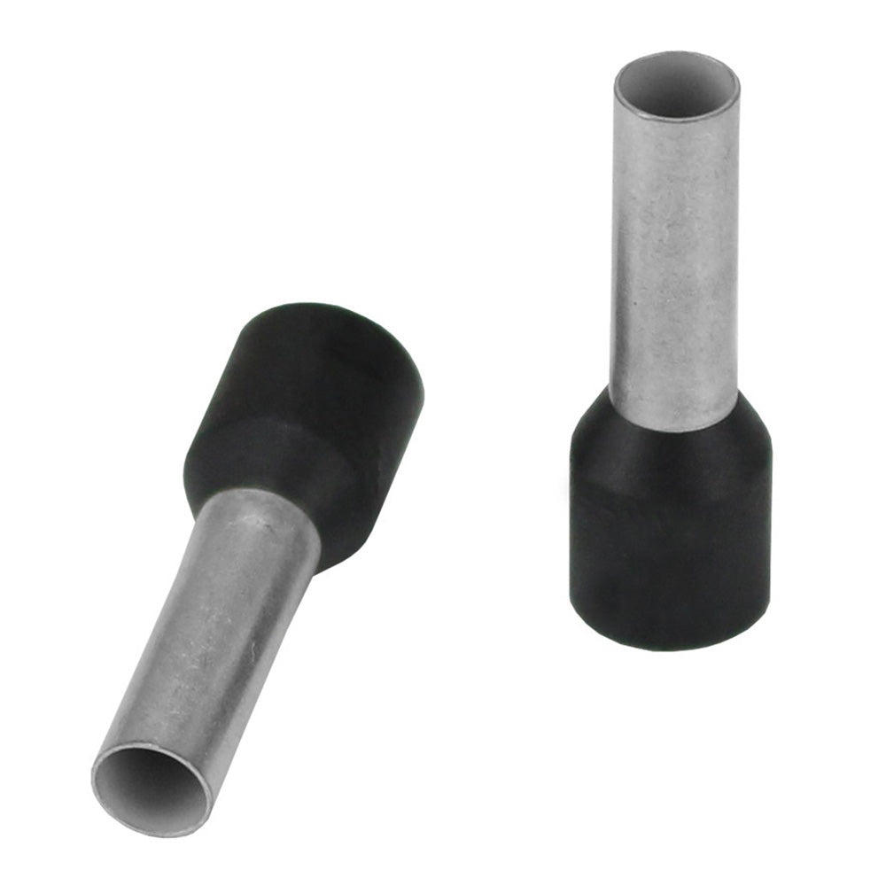 Pacer Black 10 AWG Wire Ferrule  10mm Length  25 Pack TFRL1012MM25