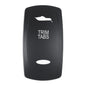 Pacer Actuator  TRIM TABS fV Series Contura Switches  Black  Laser Etched TopBottom Light EV2LETRM