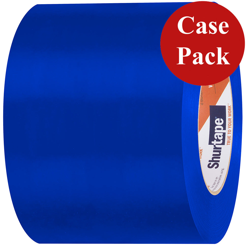 Shurtape UVResistant Marine Heat Shrink Tape  96MM x 55M Roll  Straight Edge Blue Case of 12 Rolls 105740C