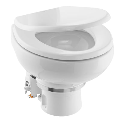Dometic MasterFlush 7120 White Electric Macerating Toilet wOrbit Base  Freshwater  24V 9610007271