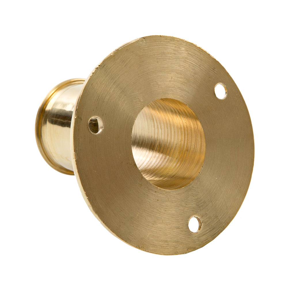 Whitecap Top Mount Flag Pole Socket  1 ID  Polished Brass S5002BC