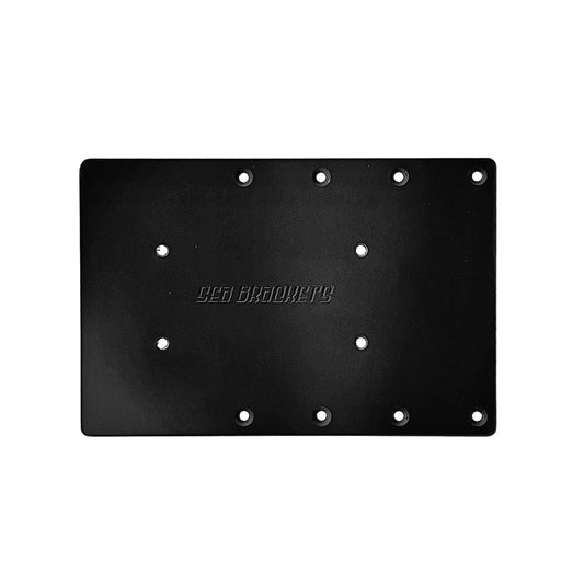 Sea Brackets 12 Straight Trolling Motor Plate fGarmin Force Kraken  Black SEA2313BLK