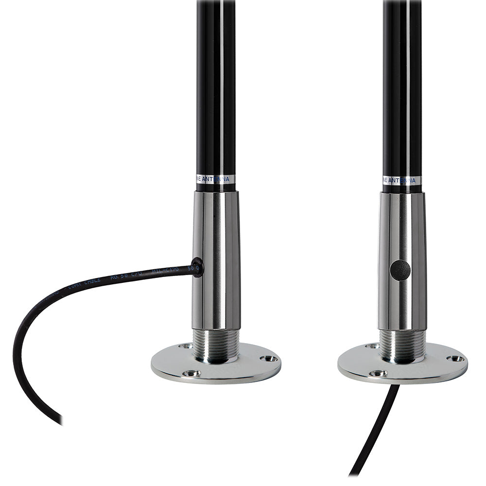 Scout Titan Series 4 Black VHF Antenna 3dB Stainless Steel Ferule w5M RG58 Includes PL259 PF AN NVHF00045T