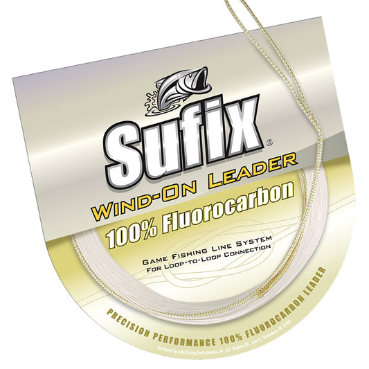 Sufix WindOn 100 Clear Fluorocarbon Leader  150lb  11 yds 700150F