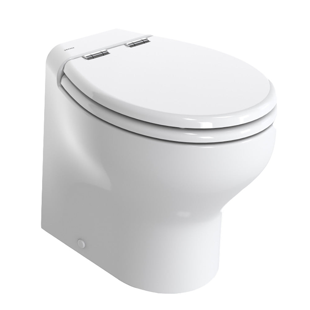 Thetford Silence Plus 2G wWood Polyester Soft Close Seat  Standard Solenoid  High White  12V TS2G012NWD00C00