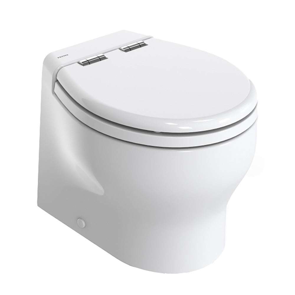 Thetford Silence 2G wWood Polyester Soft Close Seat  Standard Solenoid  Short White 24V TE2G024DWD00C00