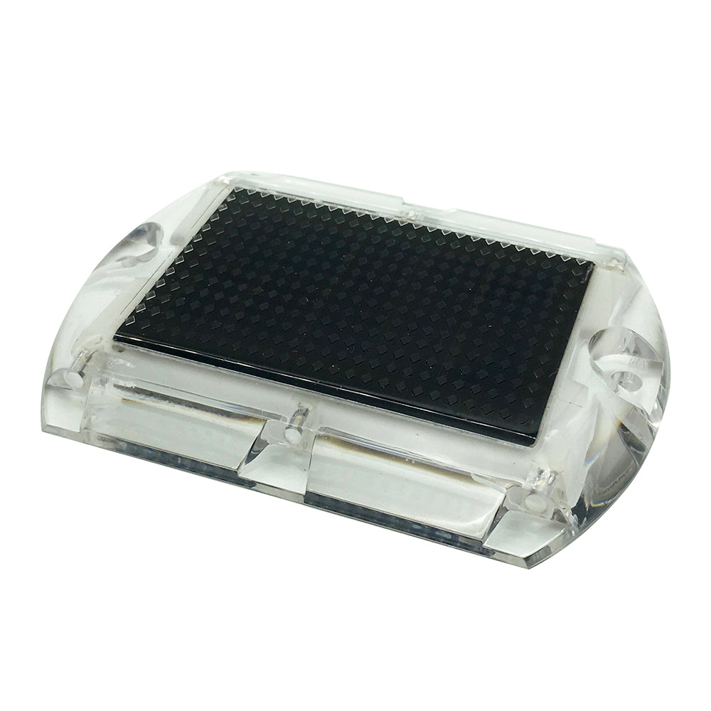 Hydro Glow 35 x 45 Rectangular LED Ultra Thin Solar Pathway Dock Light 2000K  Amber S1A