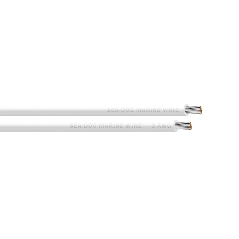SeaDog 8 AWG White Primary Wire  100 8008052